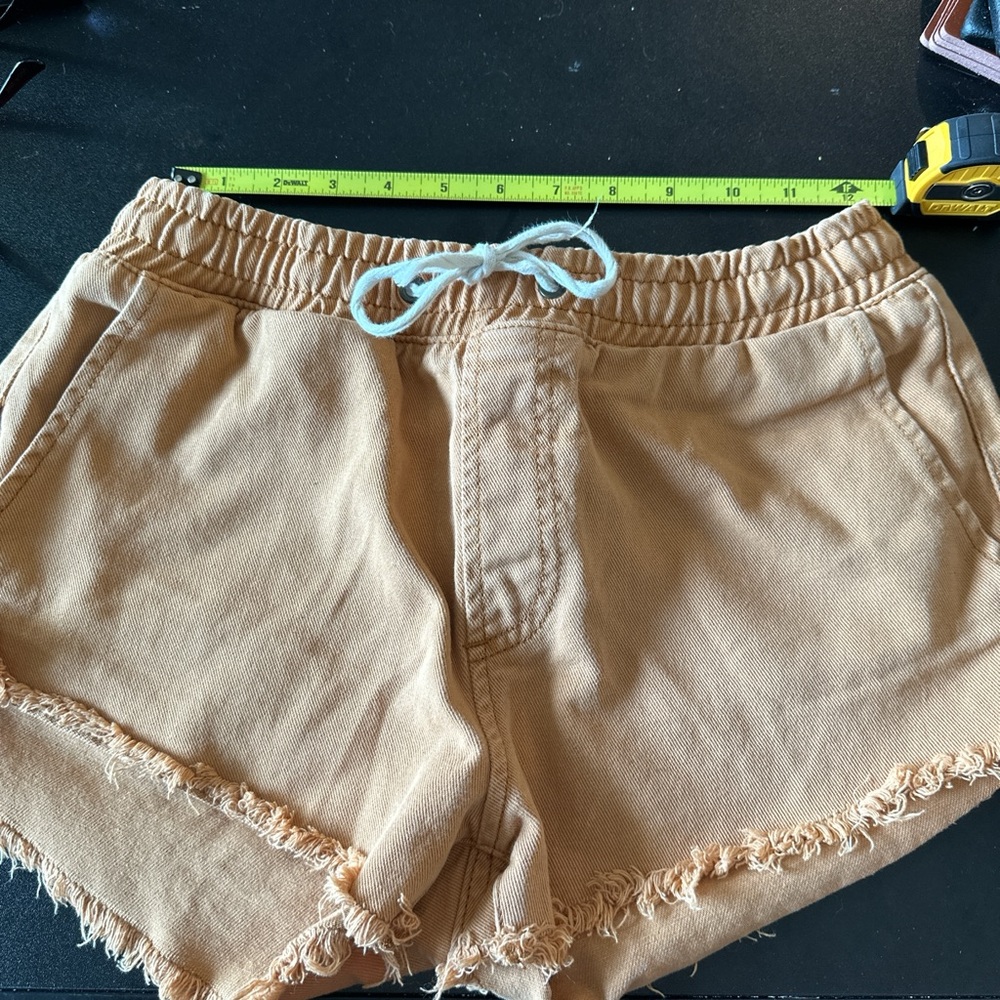 Billabong Tan High Waist Shorts with Elastic Waistband